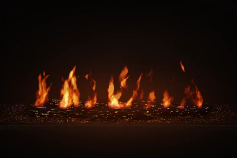 The Dreaming Fire by Ralgo: flames and glowing embers